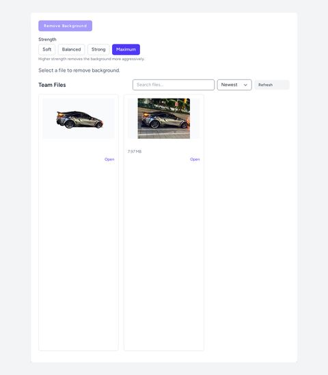 Remove image backgrounds with AI in Vision