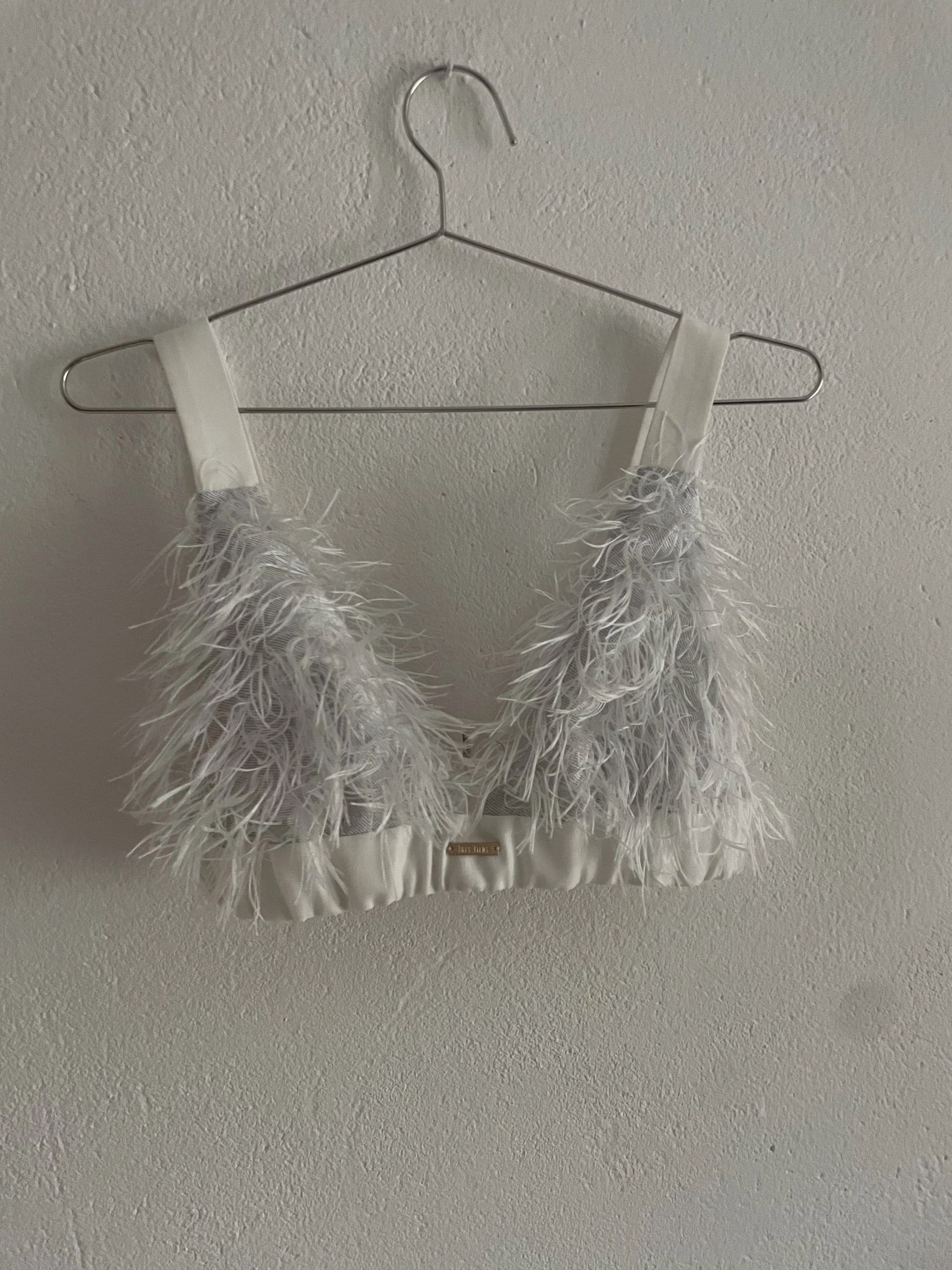 Feathered top product photo — input