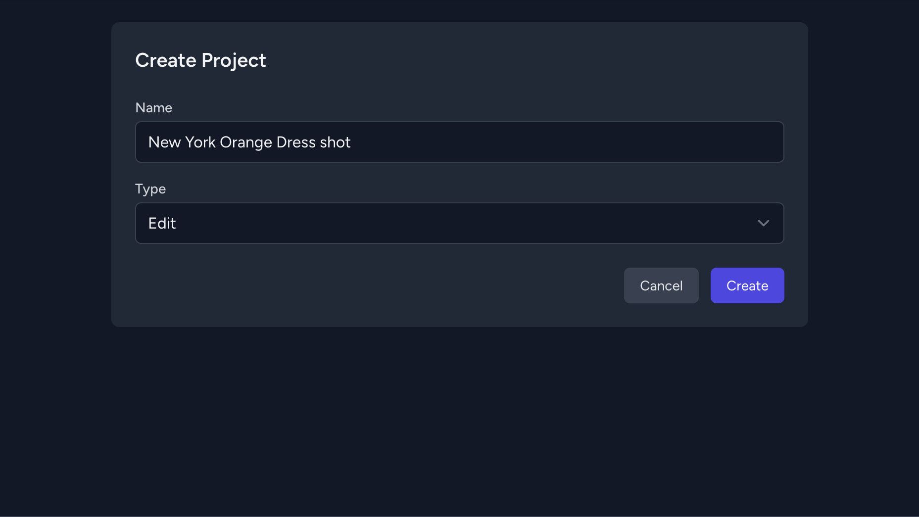 How to Create an Edit Project