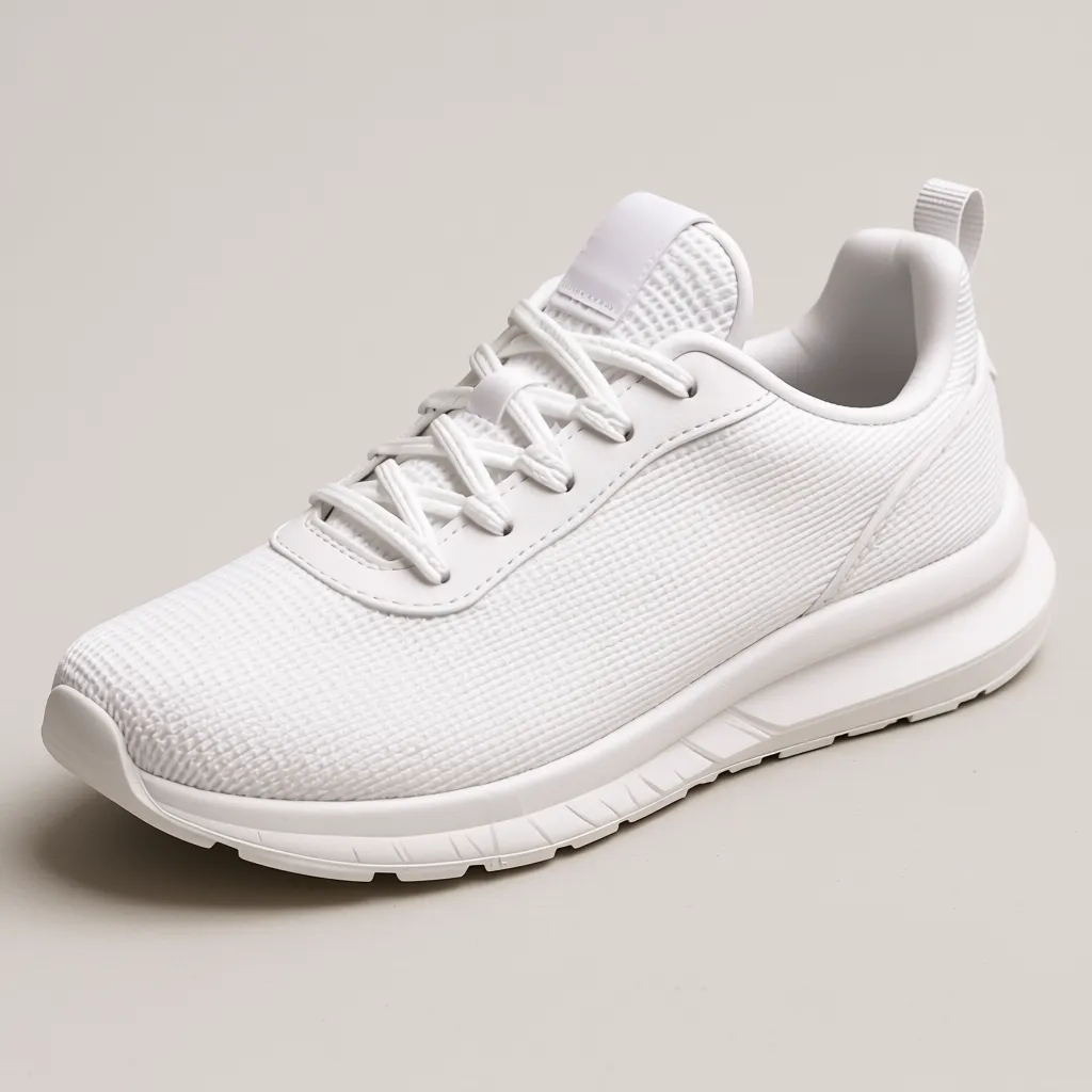 White shoe on a white background