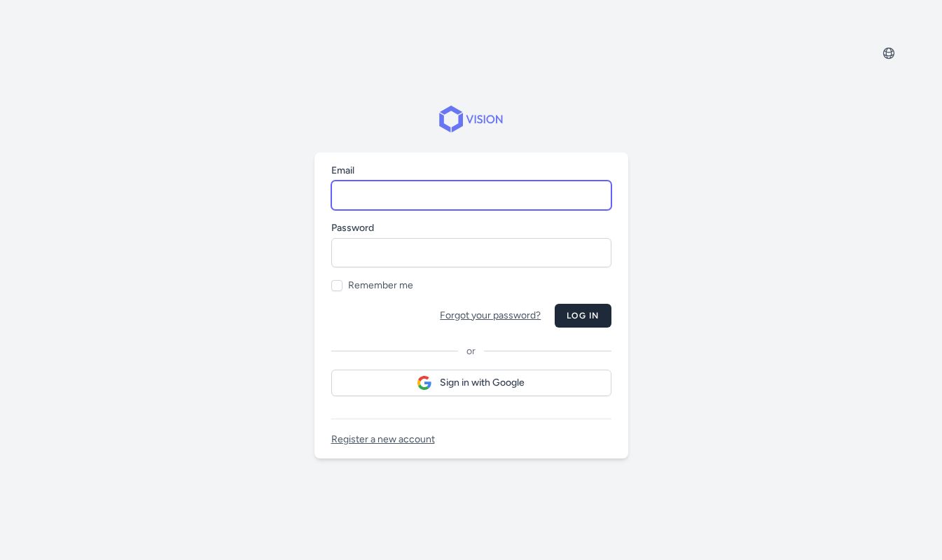 Sign in with Google in Vision