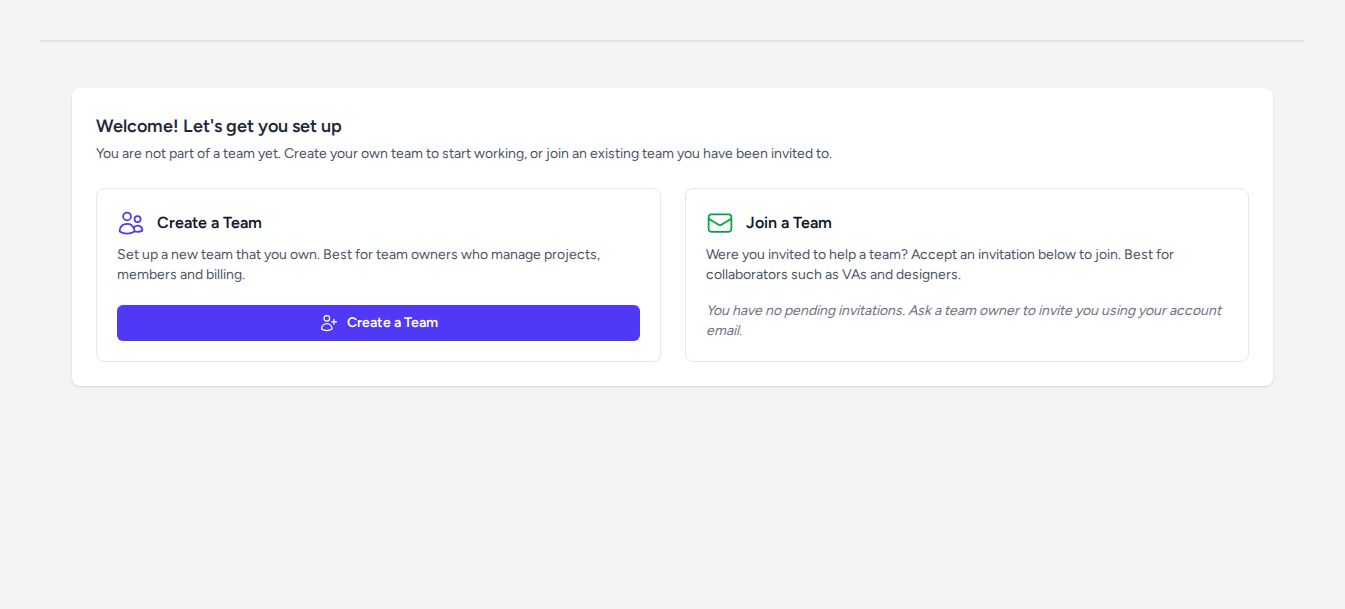 Set up your team in Vision