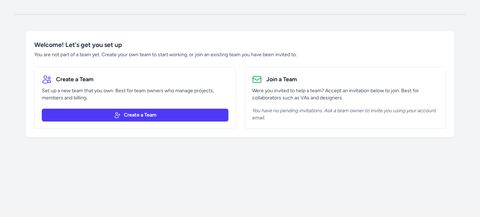 Set up your team in Vision