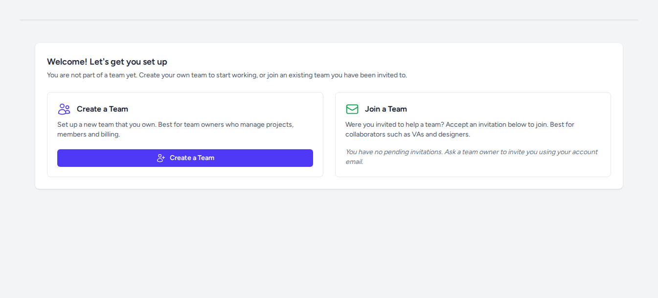 How to Set Up Your Team in Vision
