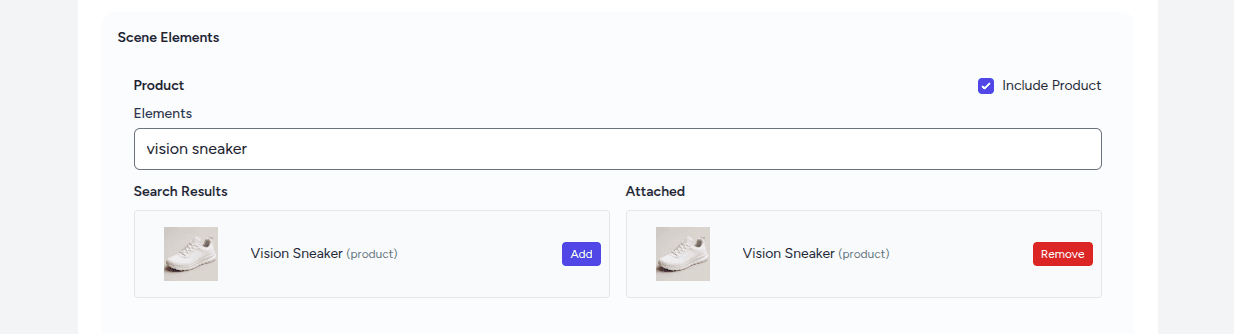 Project scene elements