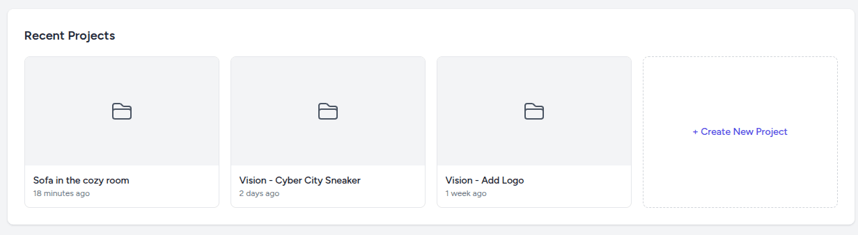 Recent Project section