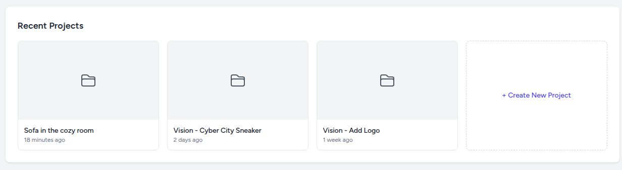 Recent Project section