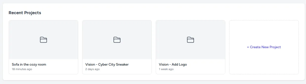 Recent Project section