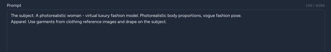 Writing a prompt in a project