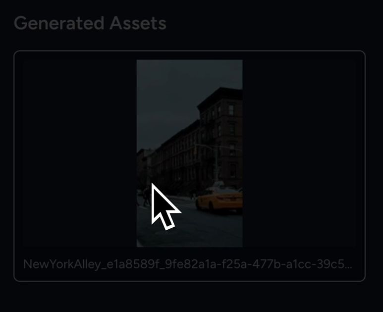 Generated Assets with a generated image