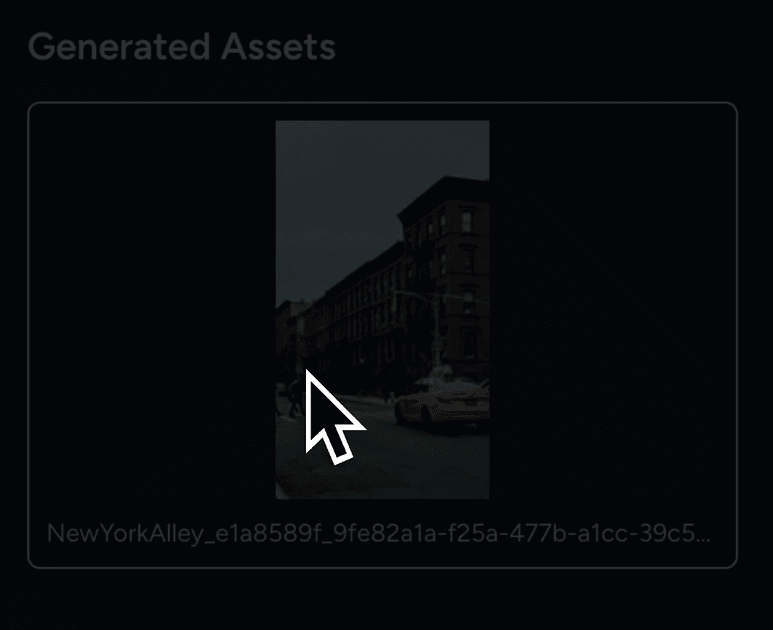 Generated Assets with a generated image