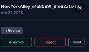 Approve or Reject option