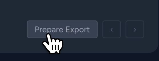 Prepare export button