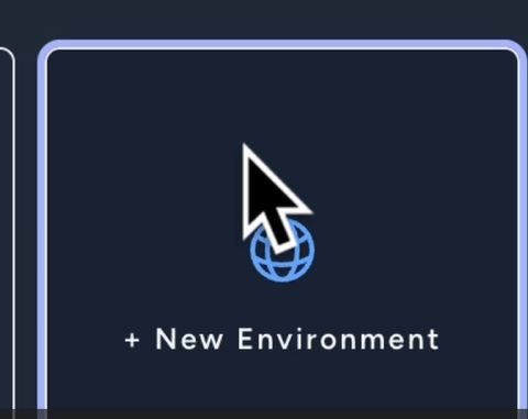 The "Creation Tool" view and selecting "New Environment"
